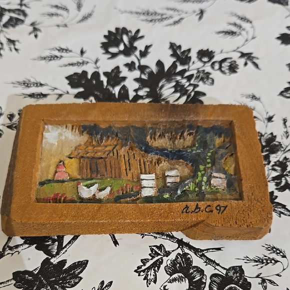 Rustic Farm Scene Miniature Painting so5 - Picture 1 of 5